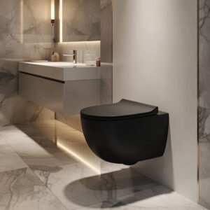 WC suspendu Creavit sans bride Noir